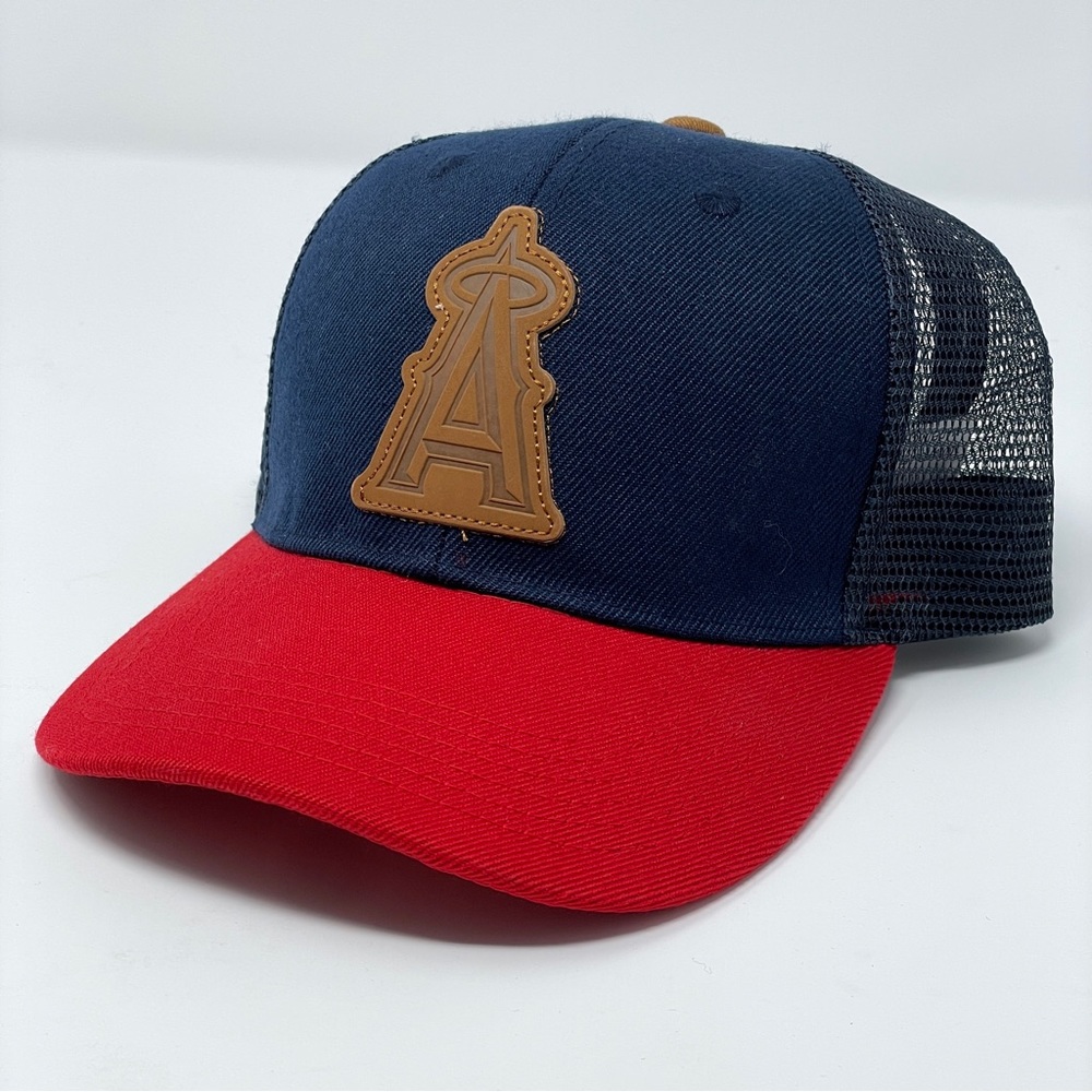 Angels Stadium Giveaway SGA Leather Patch Adjustable SnapBack Hat